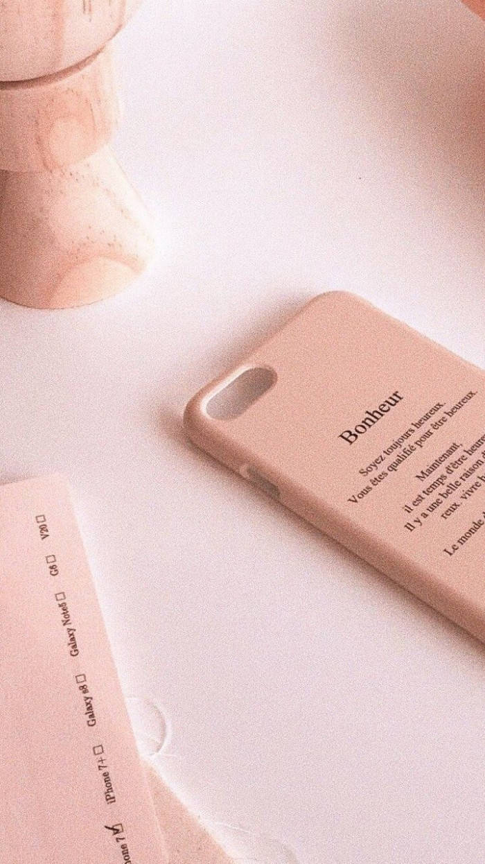 Peach Color Aesthetic Phone Case Background