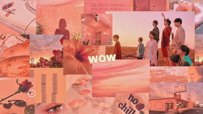 Peach Color Aesthetic Sunset Collage