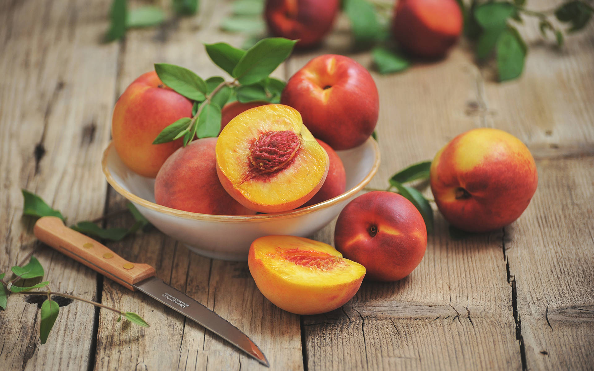 Peach Fruit Nectarine 4k