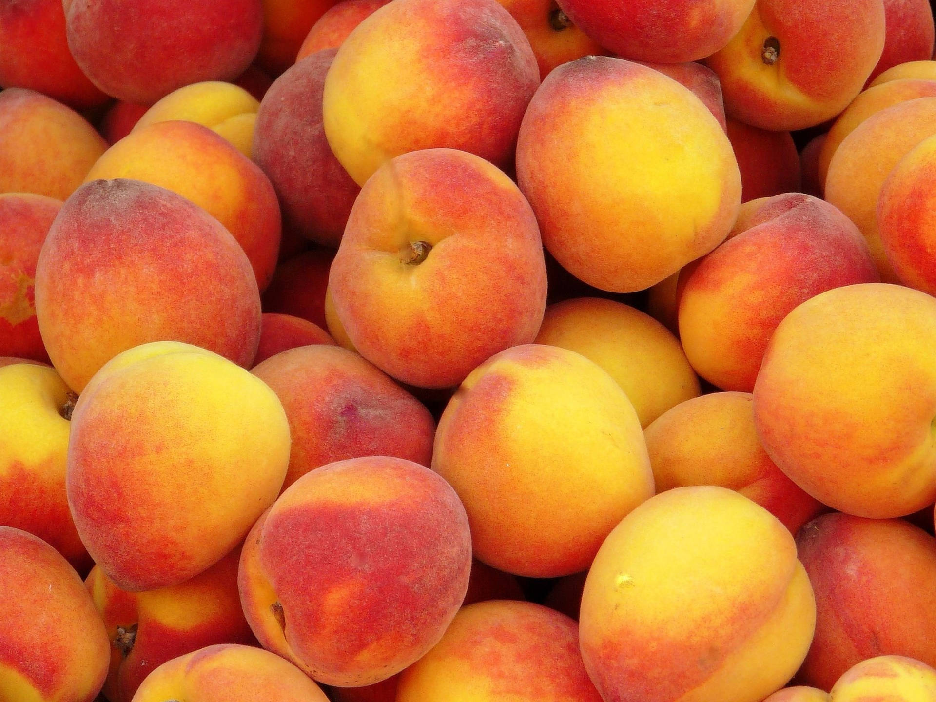 Peach Fruit Pile Top View Background