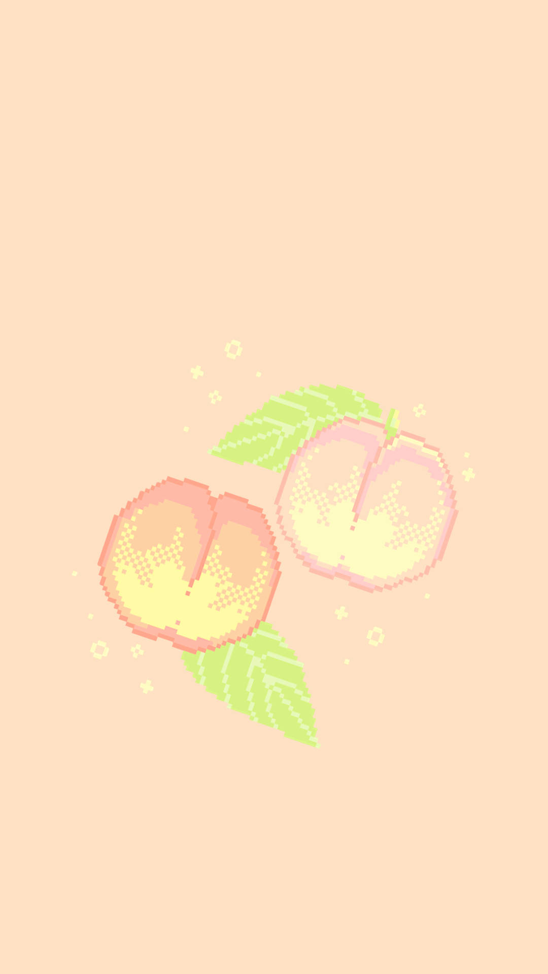 Peach Fruits Artwork Background