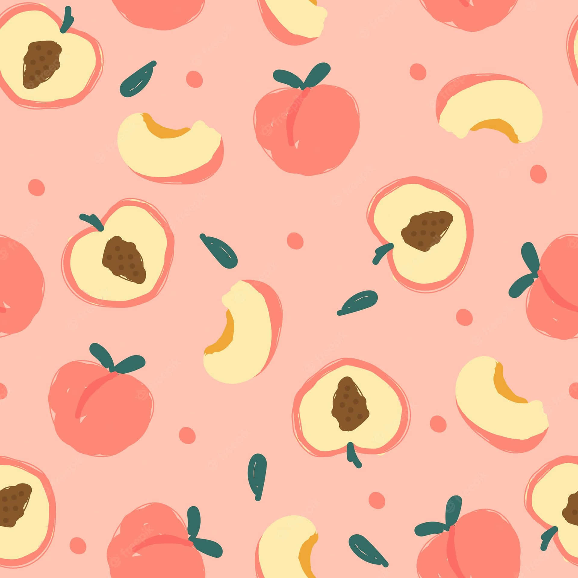 Peach Pattern Seamless Pattern Background