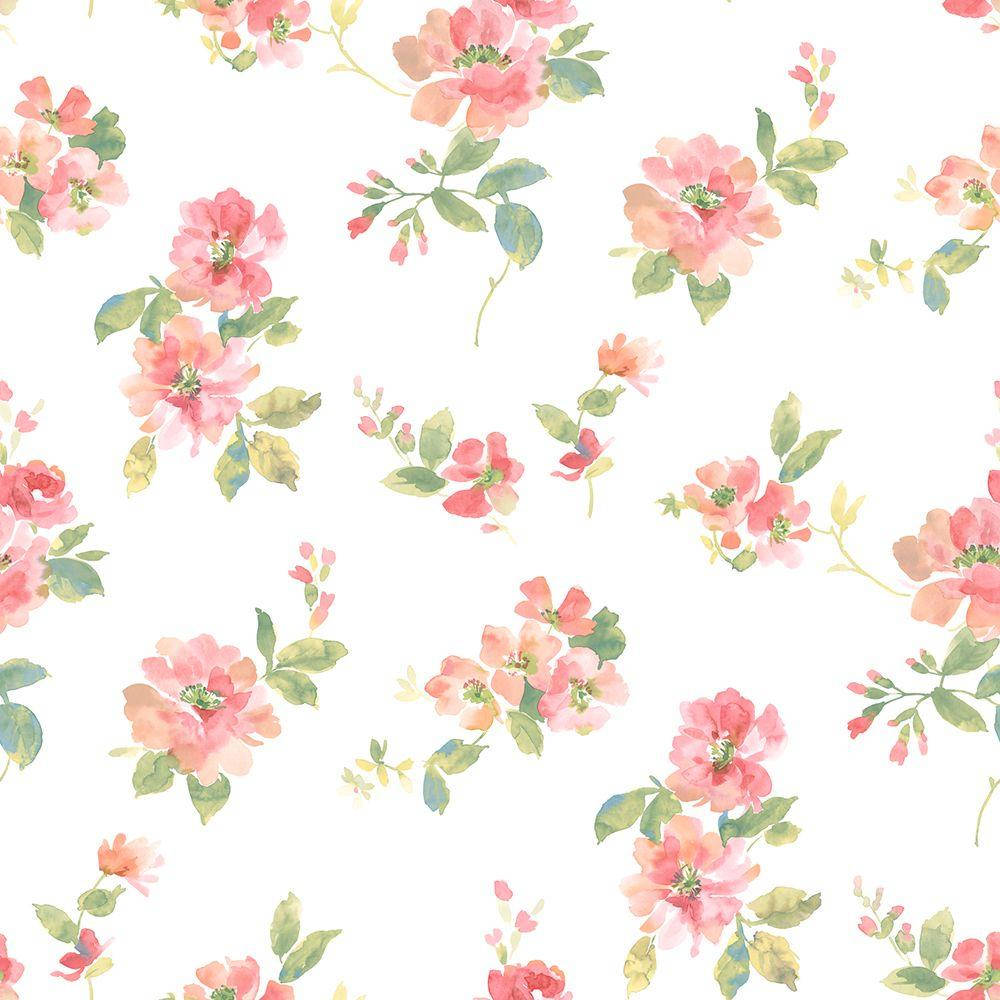 Peachy Floral Tones Background