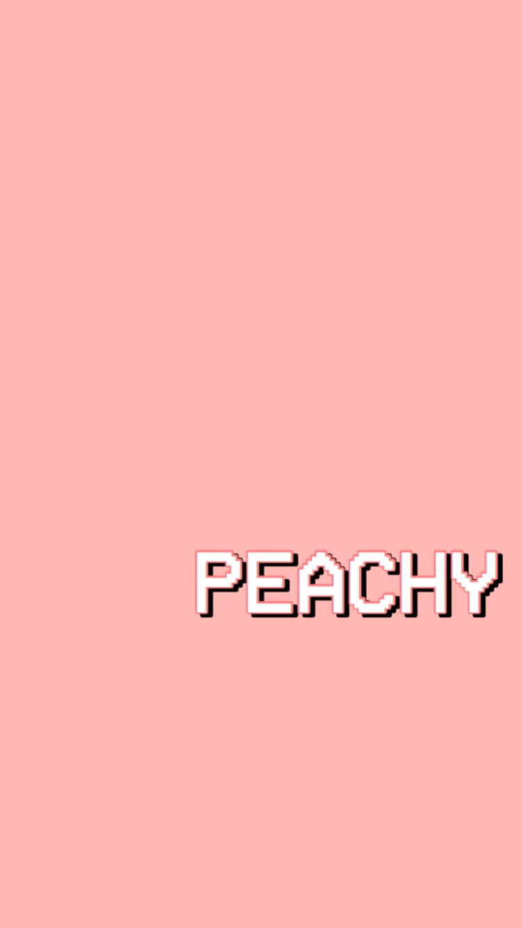 Peachy Pixel Art Wallpaper