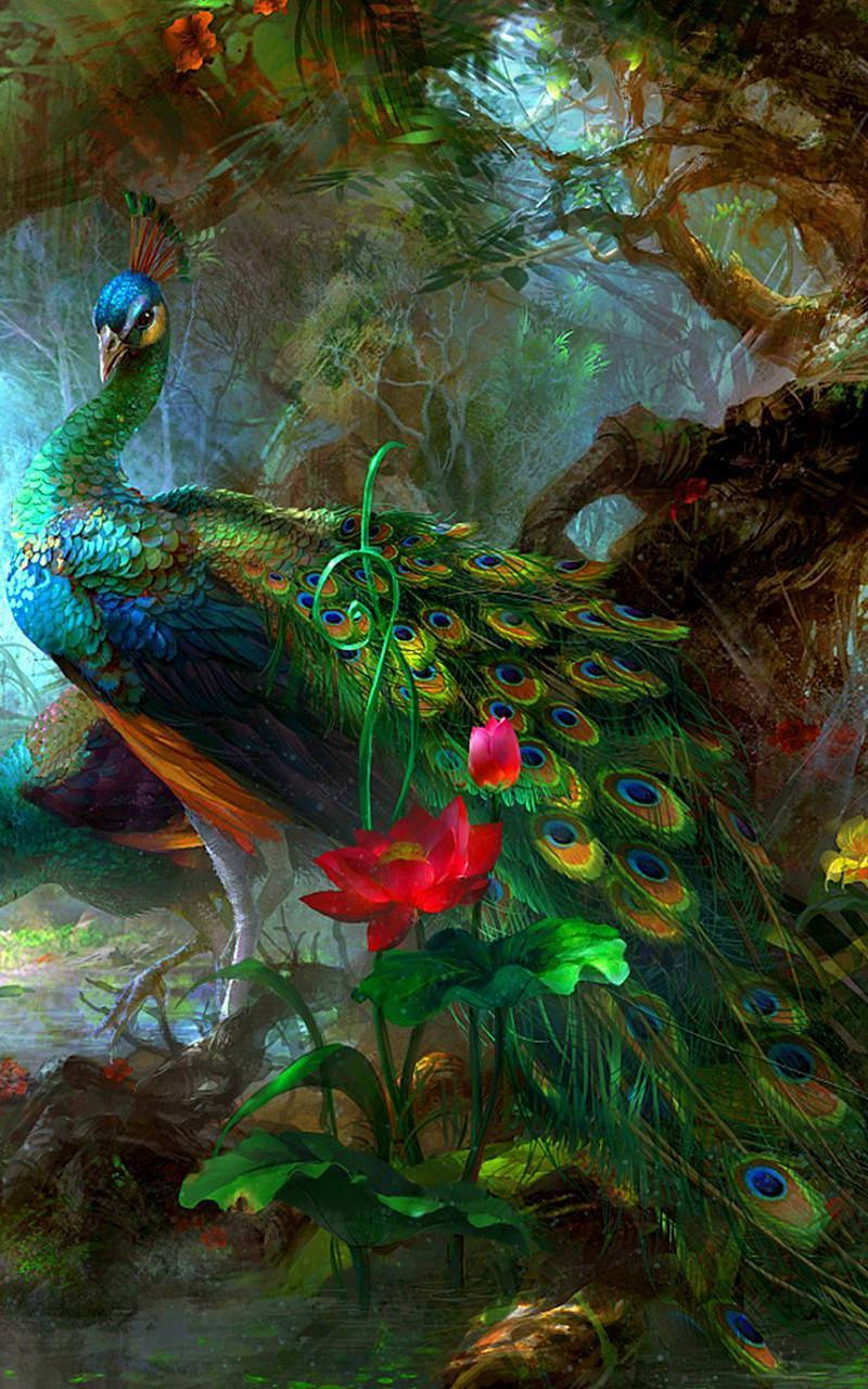 Peacock Painting - Exotic Bird
