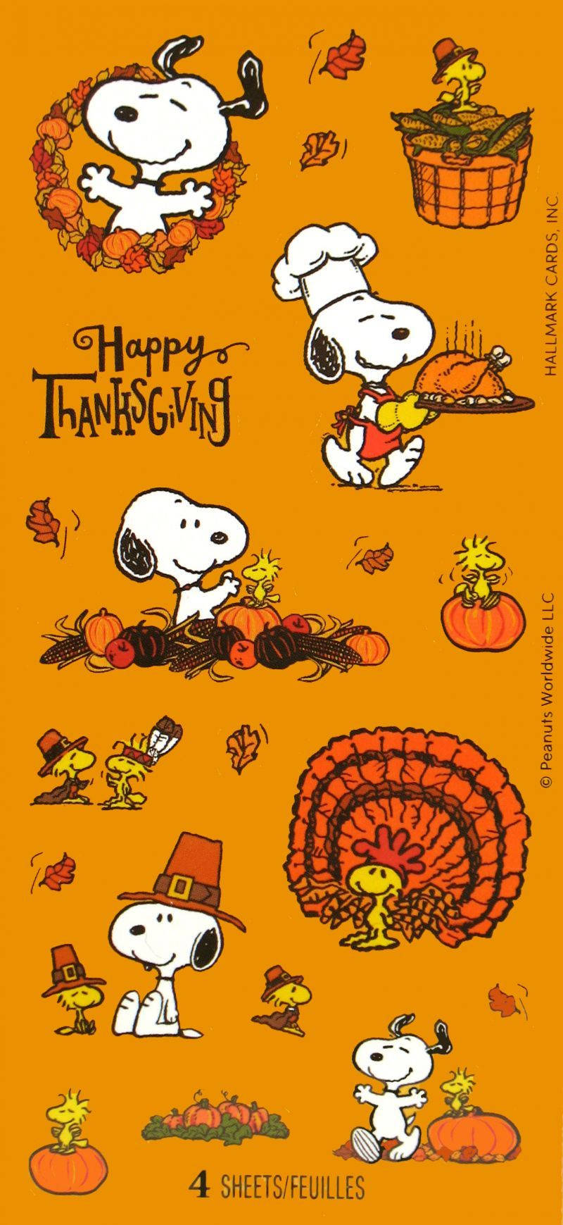 Peanuts Thanksgiving Art Collage