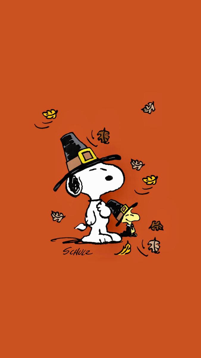 Peanuts Thanksgiving Autumn Pilgrims Background