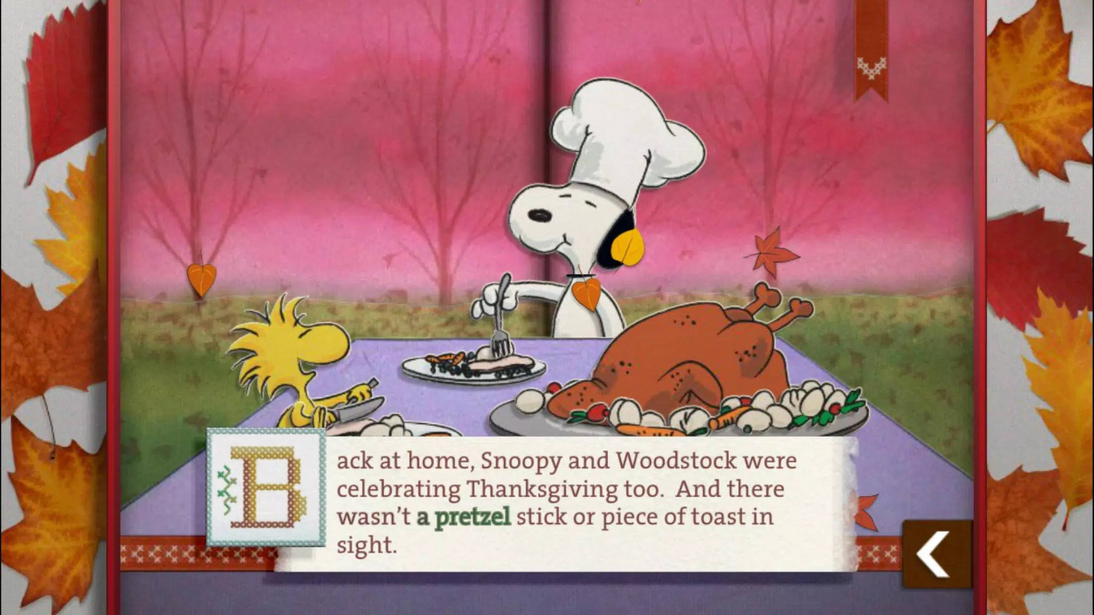 Peanuts Thanksgiving Game Still Background