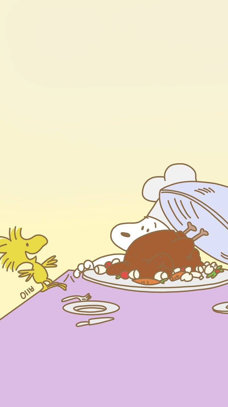 Peanuts Thanksgiving Snoopy And Woodstock Background