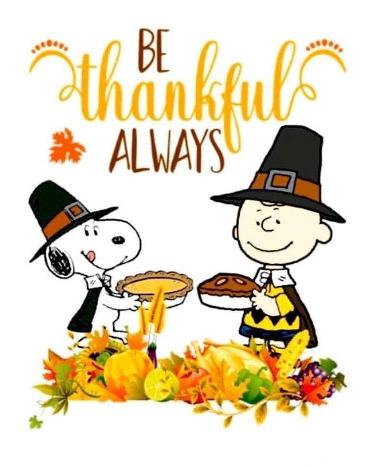 Peanuts Thanksgiving With Snoopy And Charlie Background