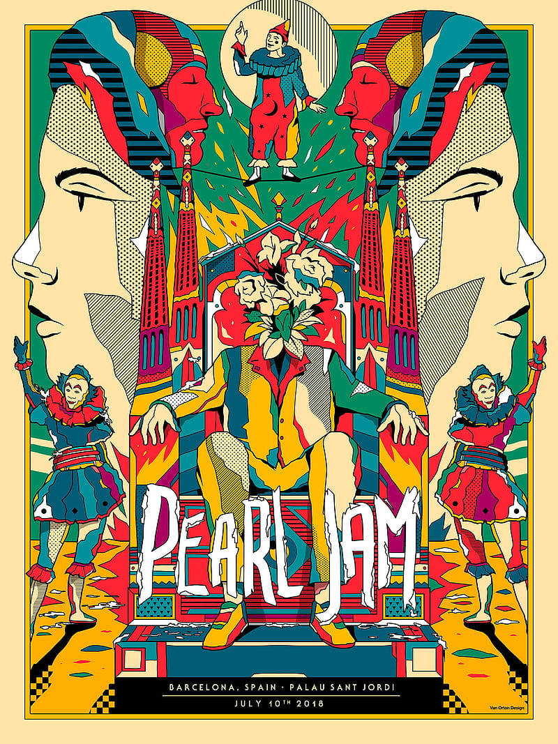 Pearl Jam Rock Band Concert Tour Artwork