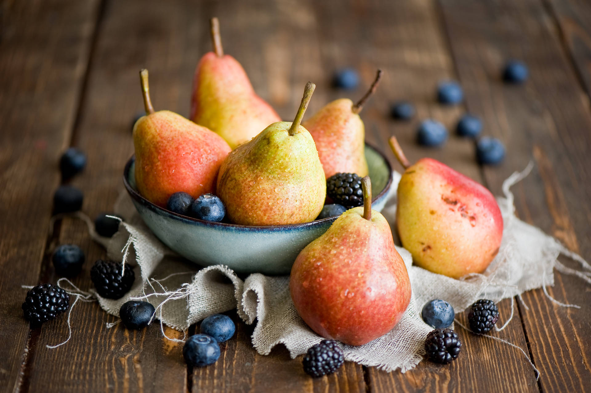 Pears And Blue Berries