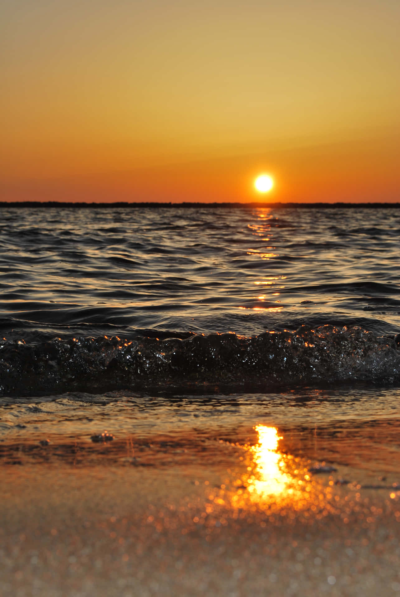 Pebble Stone With Sun Rise