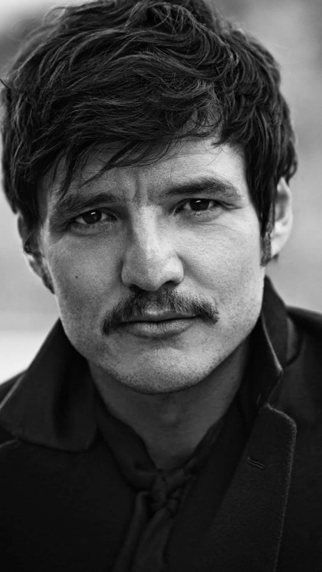 Pedro_ Pascal_ Monochrome_ Portrait Background