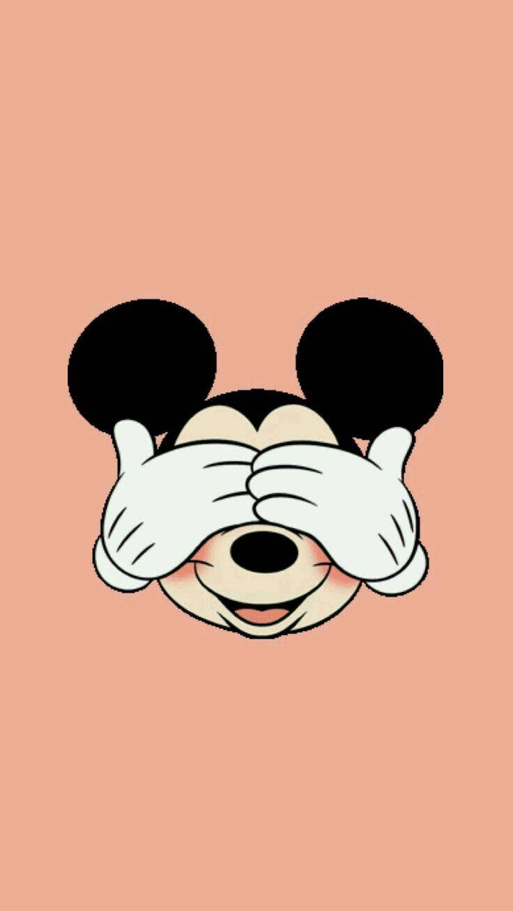 Peek-a-boo Mickey Mouse Iphone Background