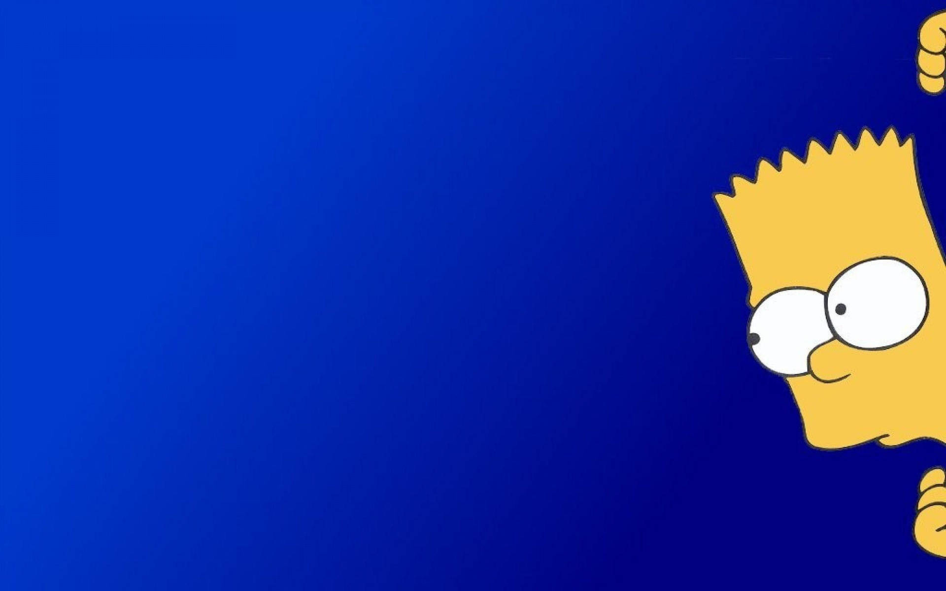Peeking Bart From The Simpsons Background