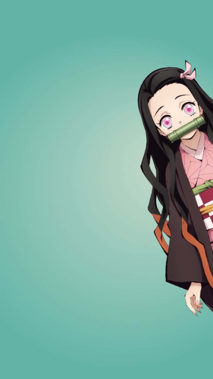 Peeking Demon Slayer Character Cute Nezuko Kamado