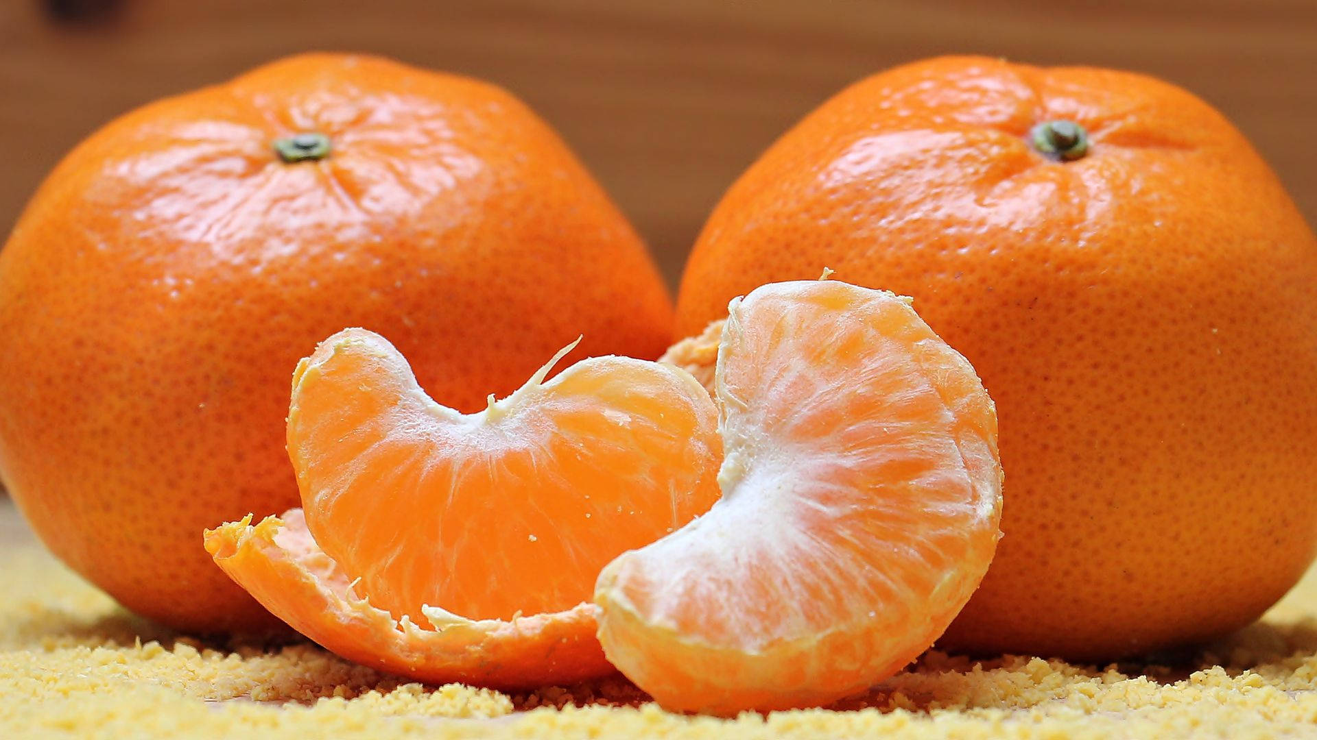 Peeled Orange Fruits Background