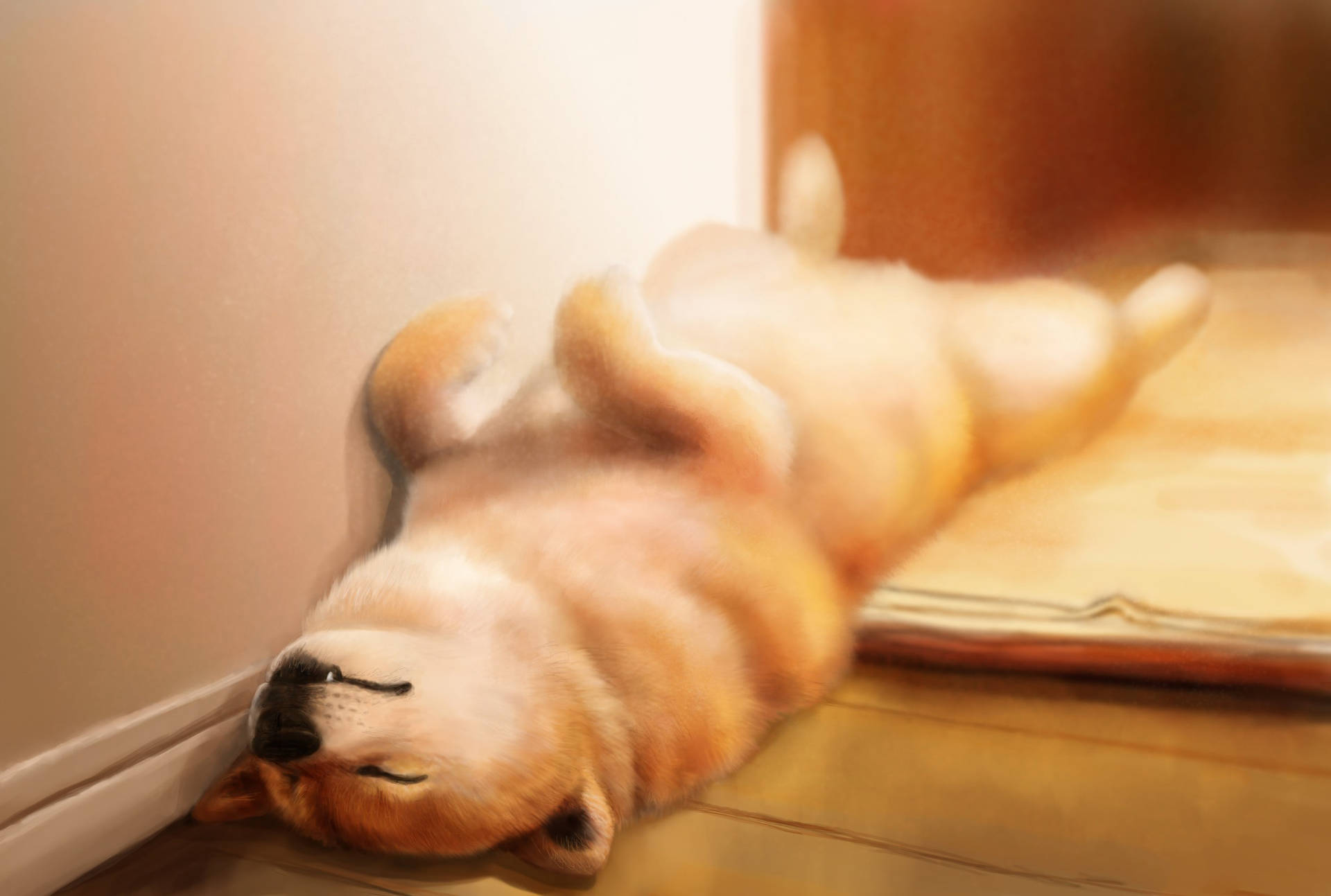 Pembroke Corgi Dog Art Background