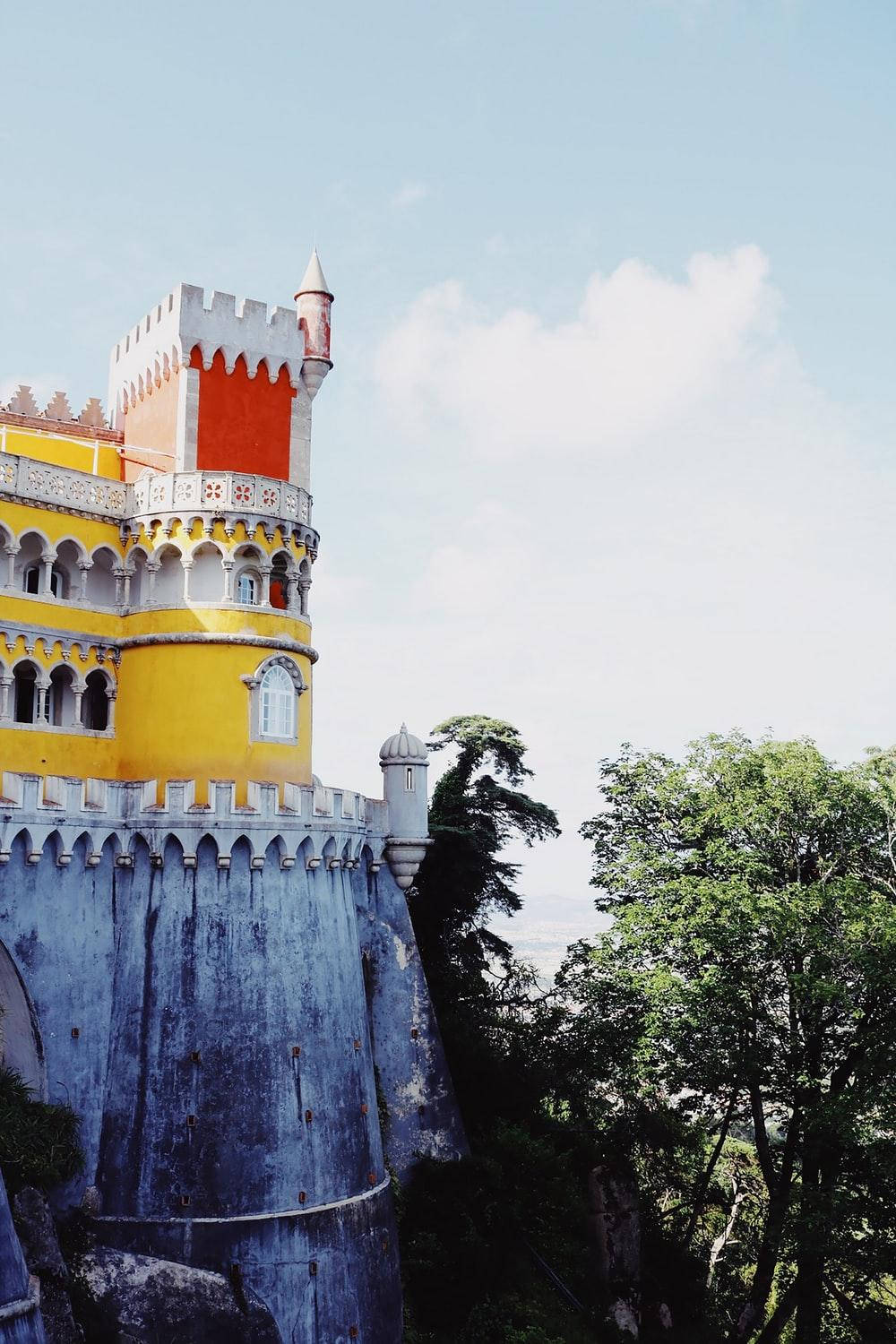 Pena Palace Sintra Portrait Background