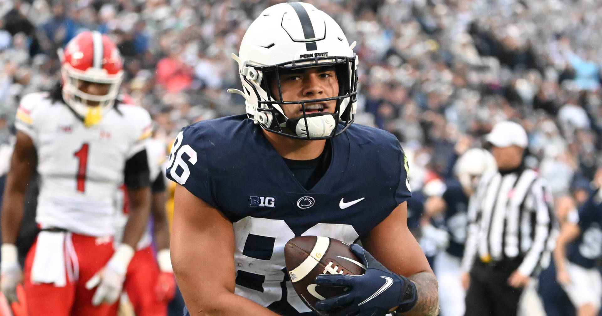 Penn State Football Player Running With The Ball