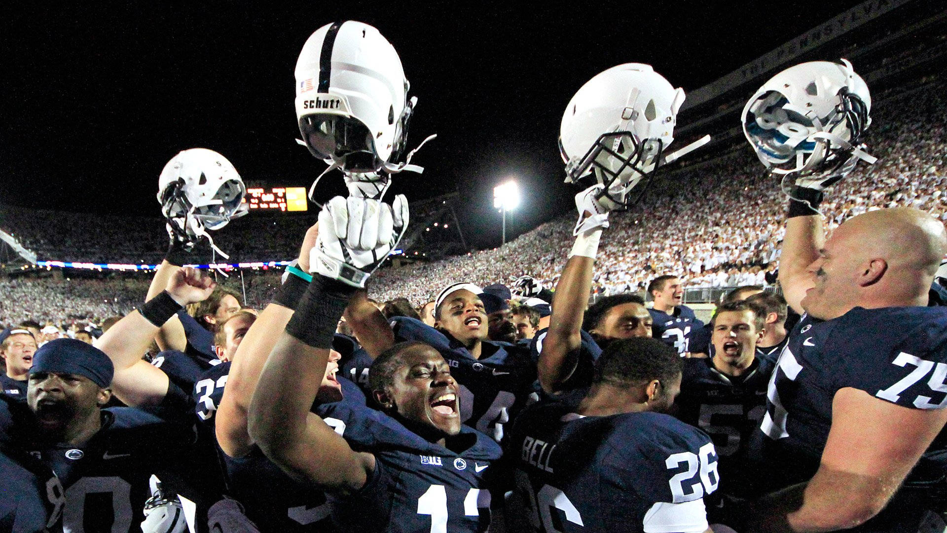 Penn State Raising Helmets