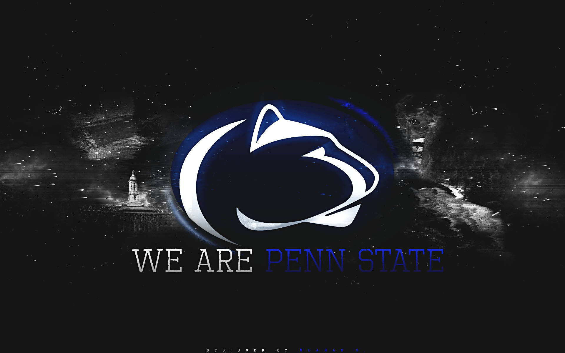 Pennsylvania State University Black Poster Background