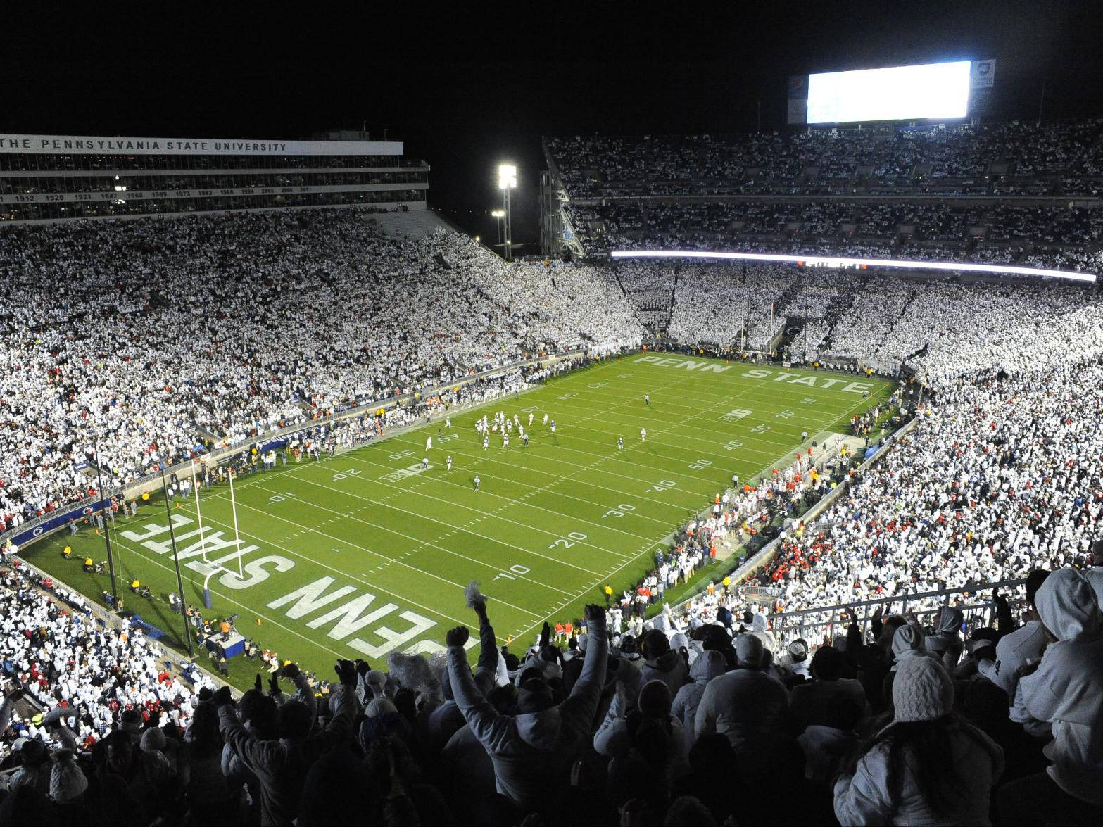 Pennsylvania State University Football Field Background