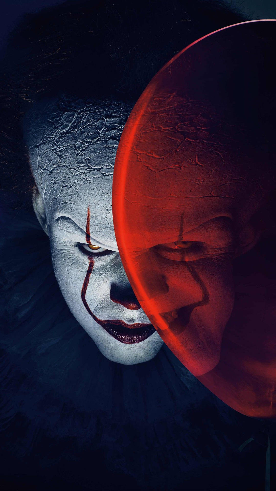 Pennywise On Black Horror Background