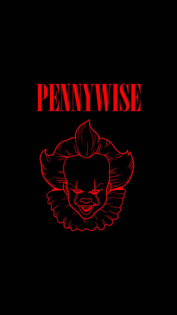 Pennywise Red Outline Background