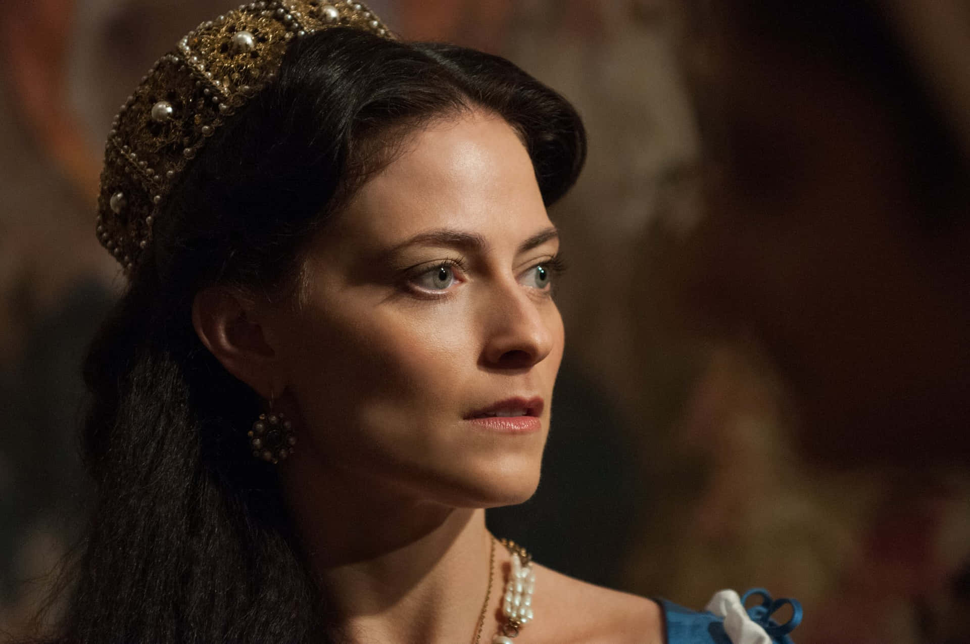 Pensive Lady Reflecting In Solitude Background