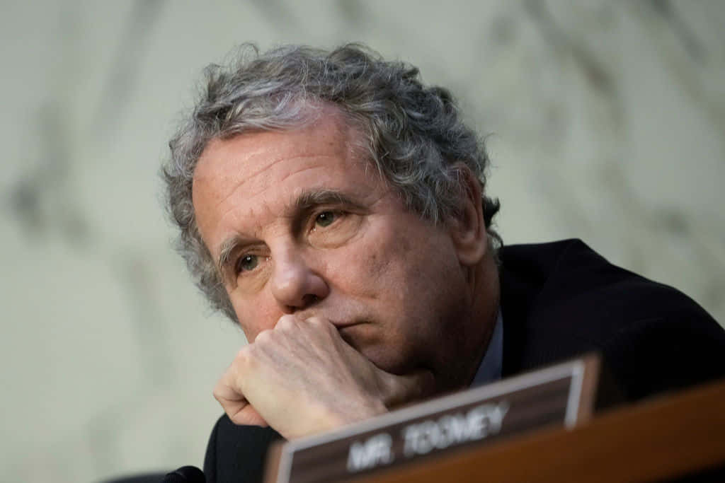 Pensive Sherrod Brown - Reflecting On Policy Issues Background