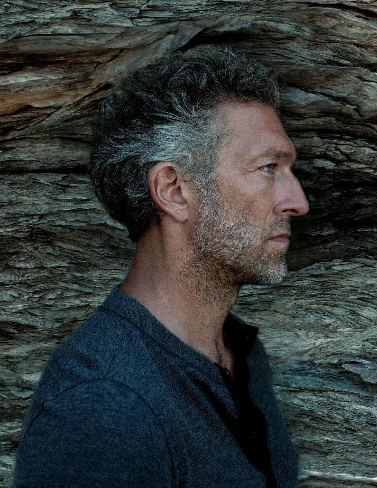 Pensive Vincent Cassel In Side-view Portrait Background