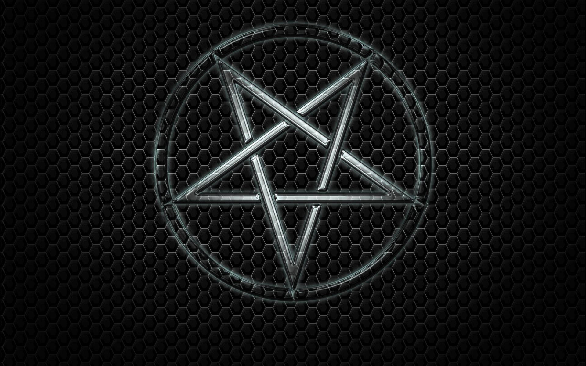 Pentagram In Hexagon Background