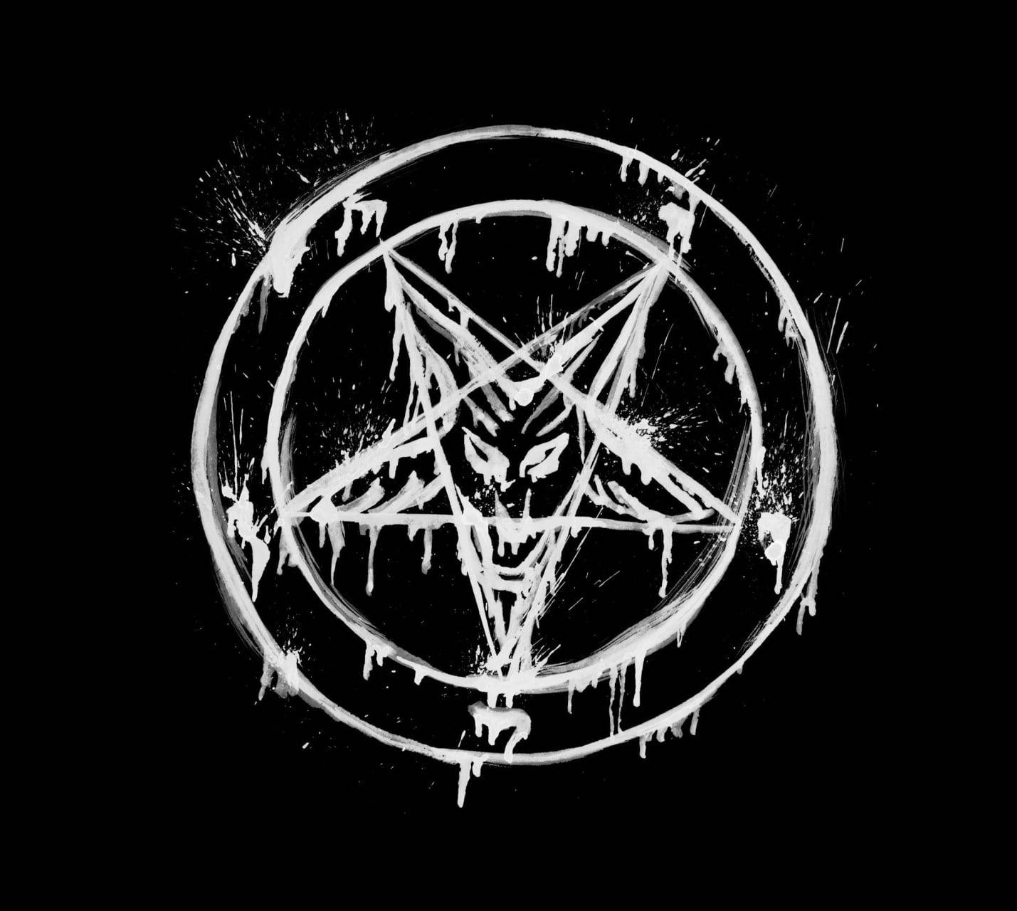 Pentagram With Animal Symbol Background