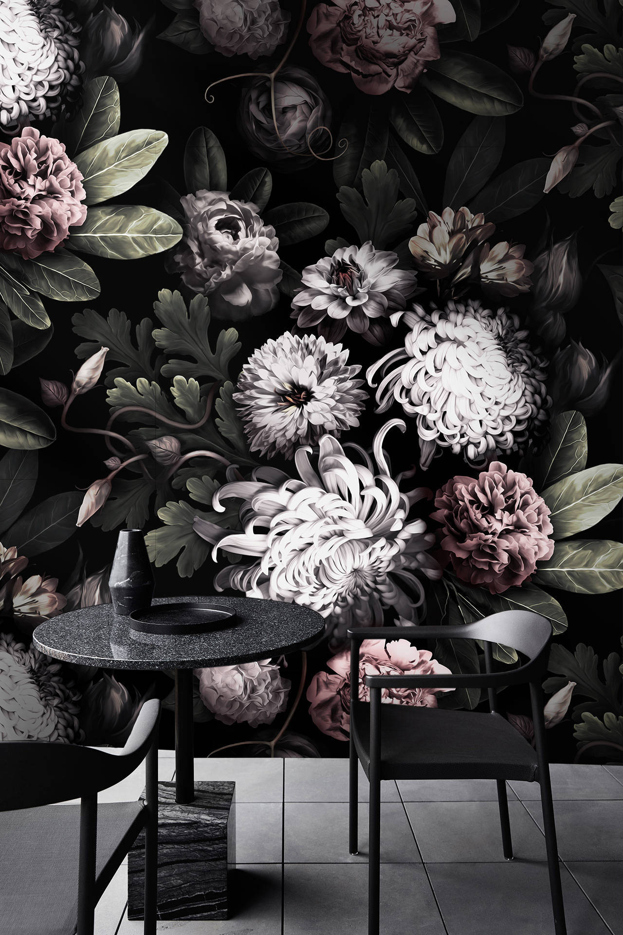 Peonies Wall Cute Dark Girly Background