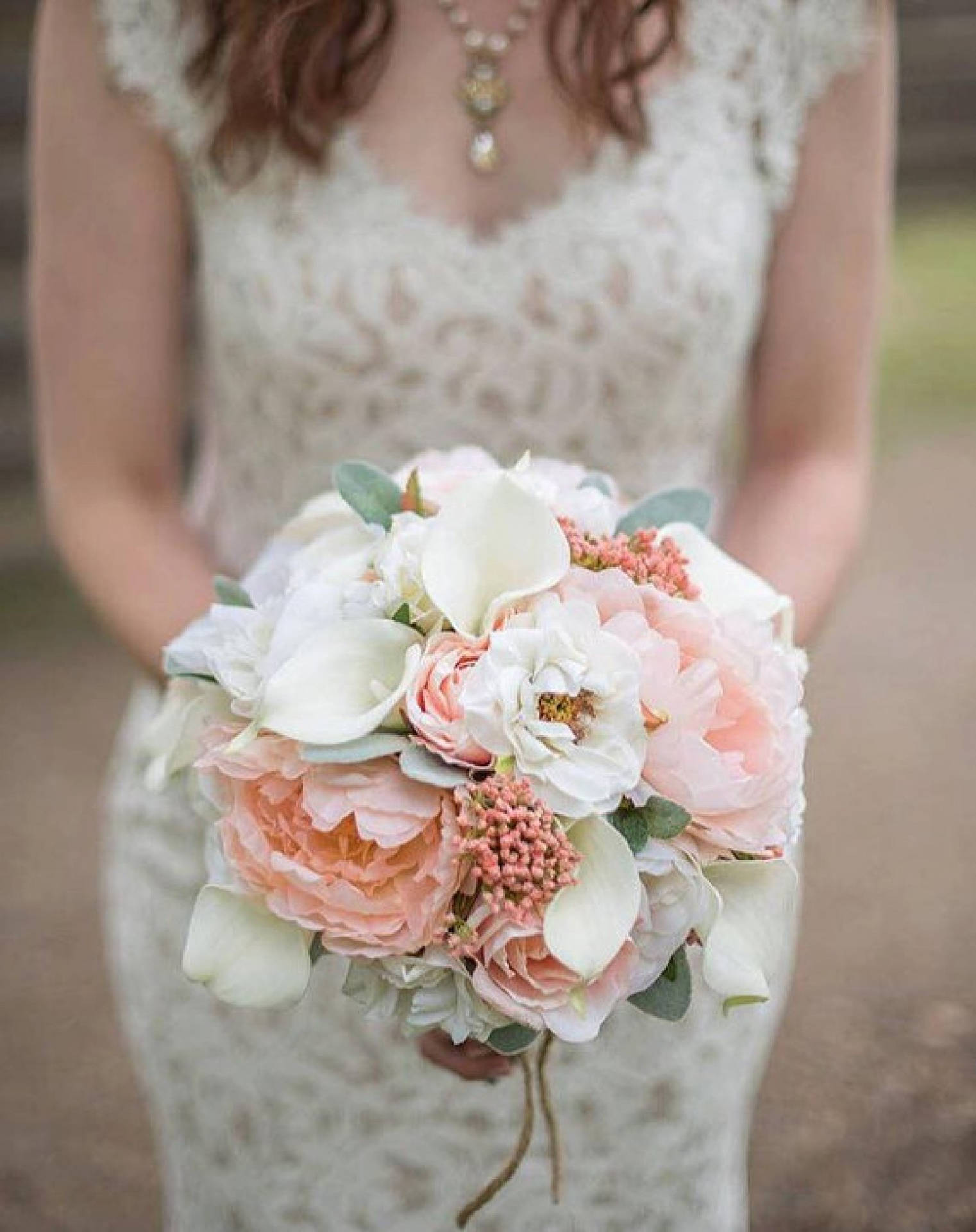 Peony Bride Bouquet Background