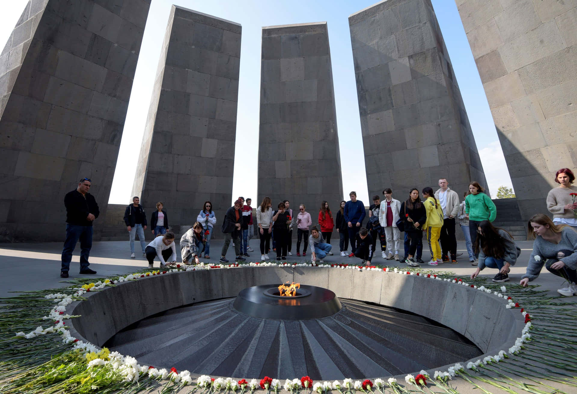 People At The Armenian Genocide Memorial