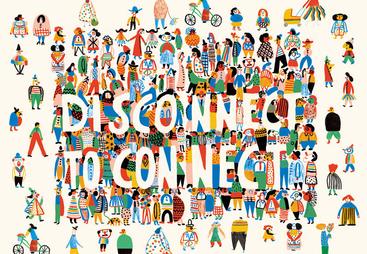 People Disconnect Connect Background