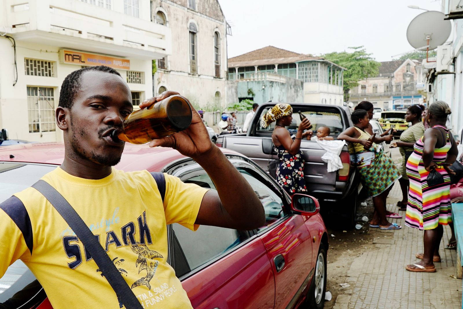 People Drinking In Sao Tome And Principe