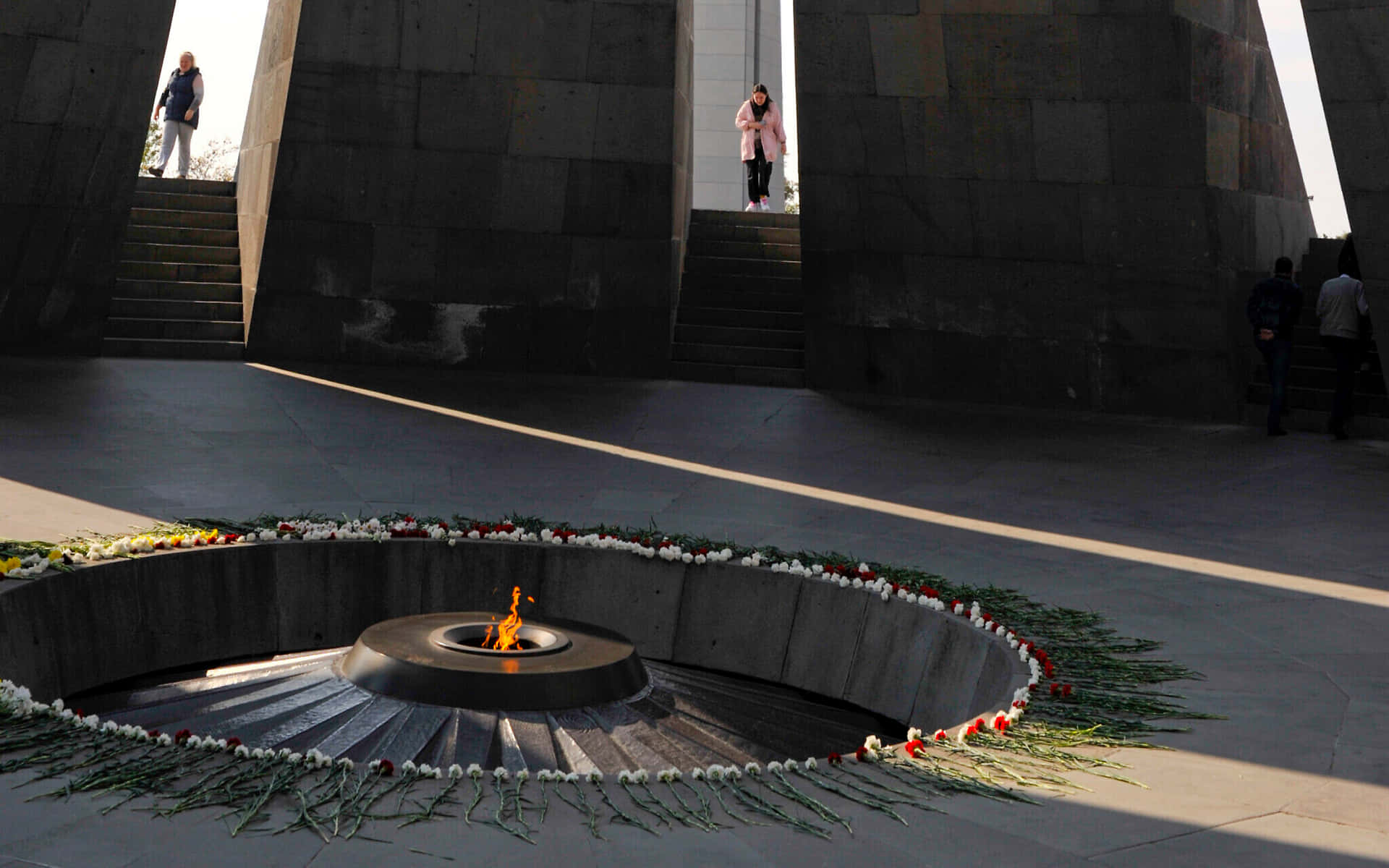 People Entering The Armenian Genocide Memorial