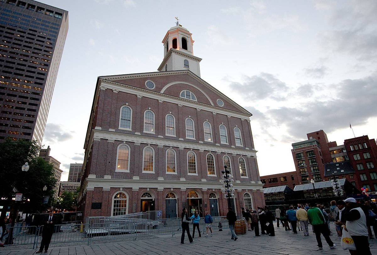 People In Front Faneuil Hall