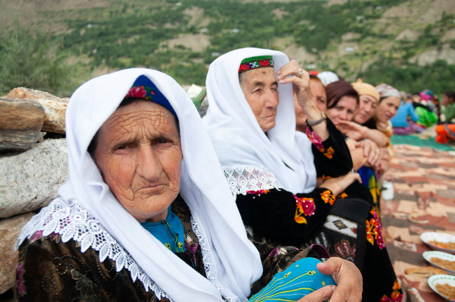 People In Tajikistan Background