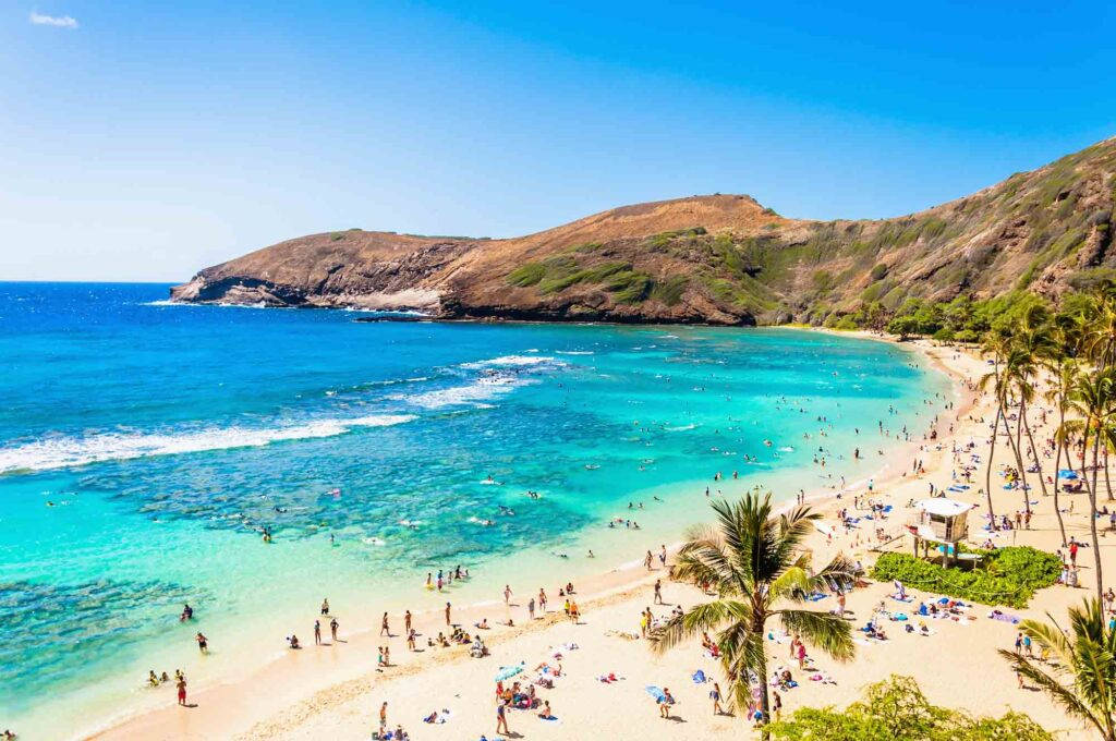 People On Oahu Beach