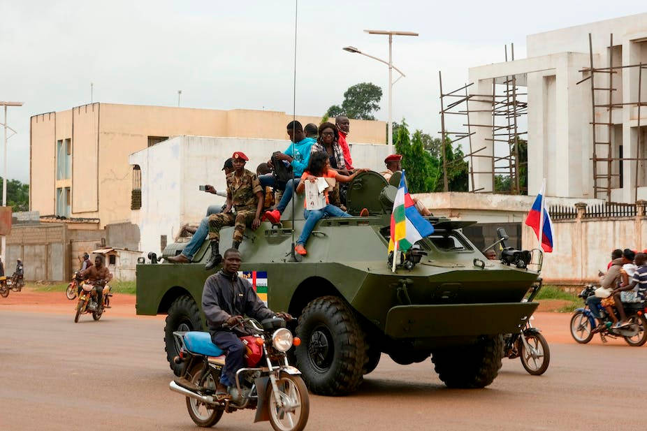 People On Tanks Central African Republic