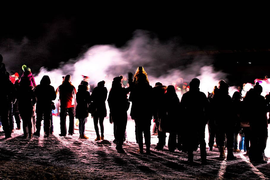 People's Silhouttes High Tonal Contrast Background