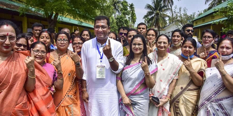 People Showing Their Fingers With Indelible Ink Background