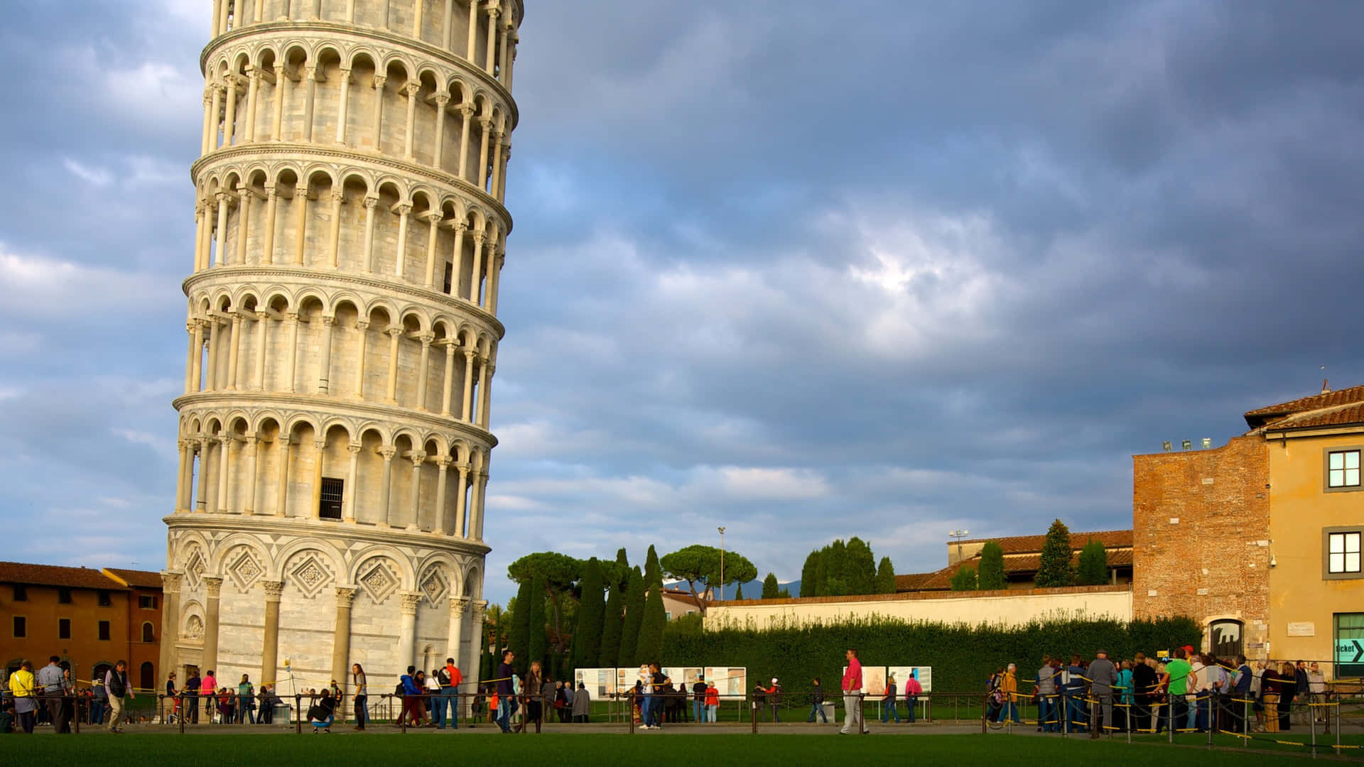 People Viewing The Tower Of Pisa