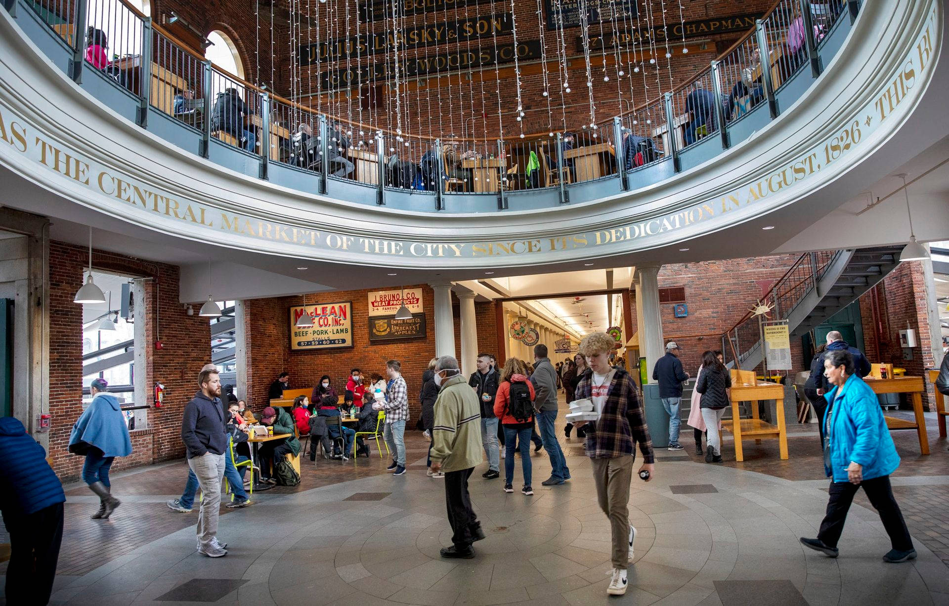 People Walking Inside Faneuil Hall