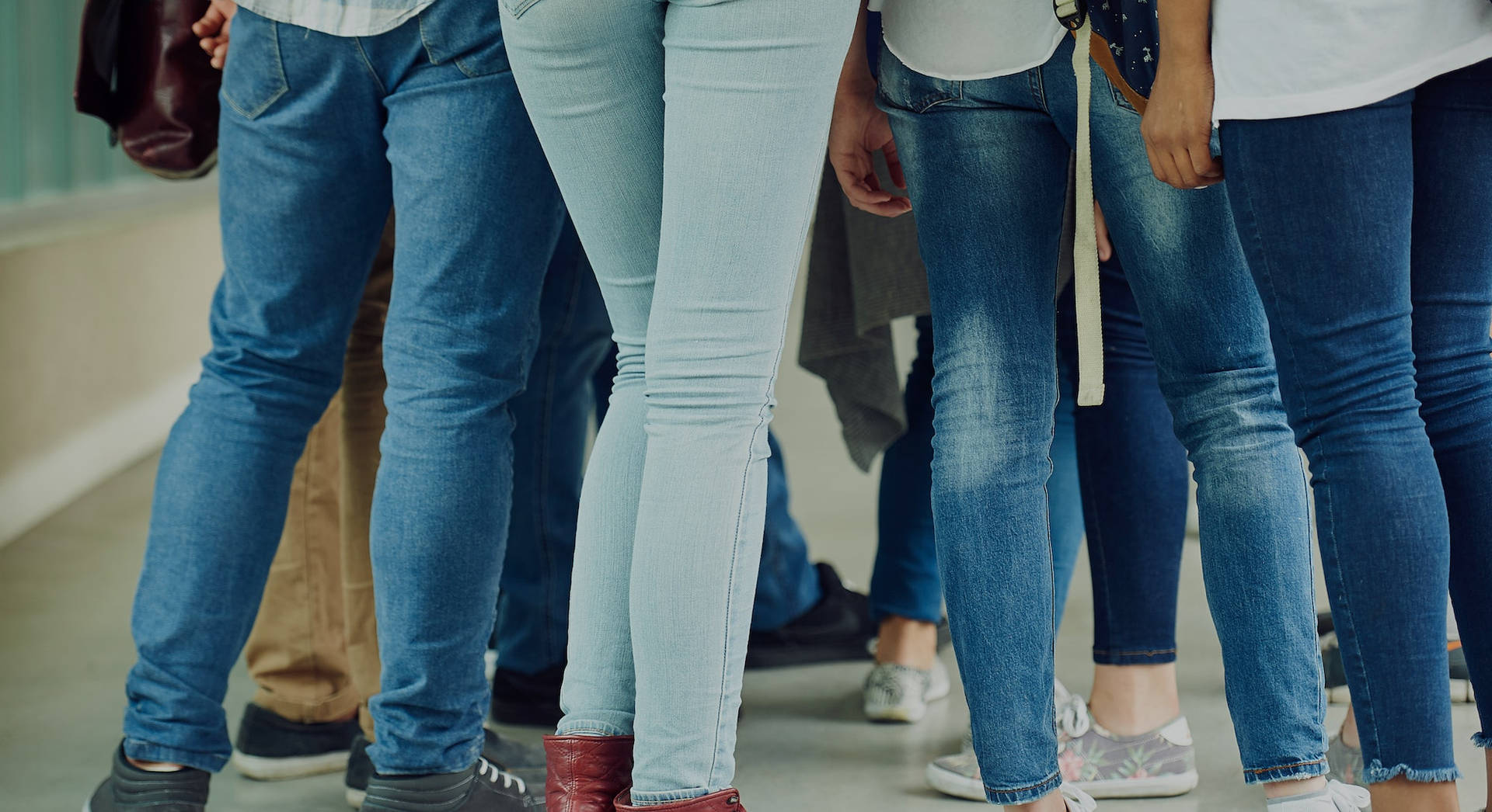 People Wearing Denim Jeans Pants Background